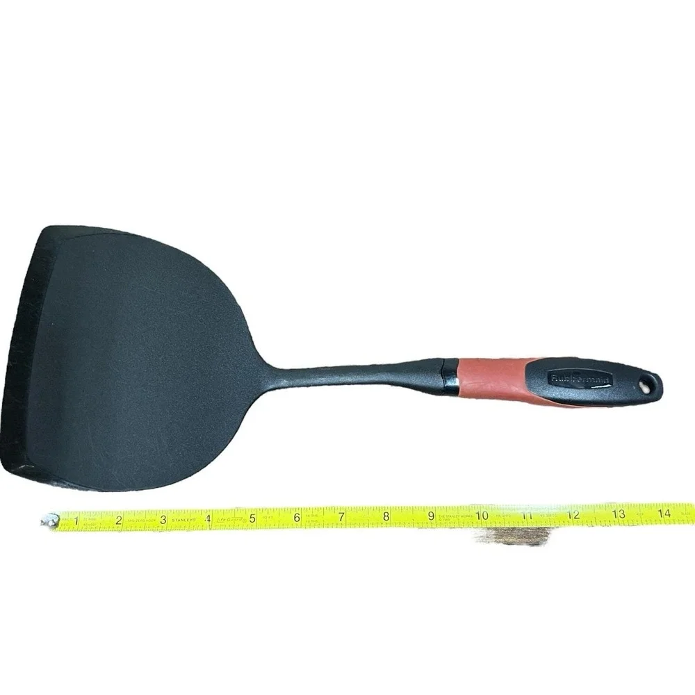 Rubbermaid Wide Flipper Spatula with Soft Grip Handle Red &‎ Black